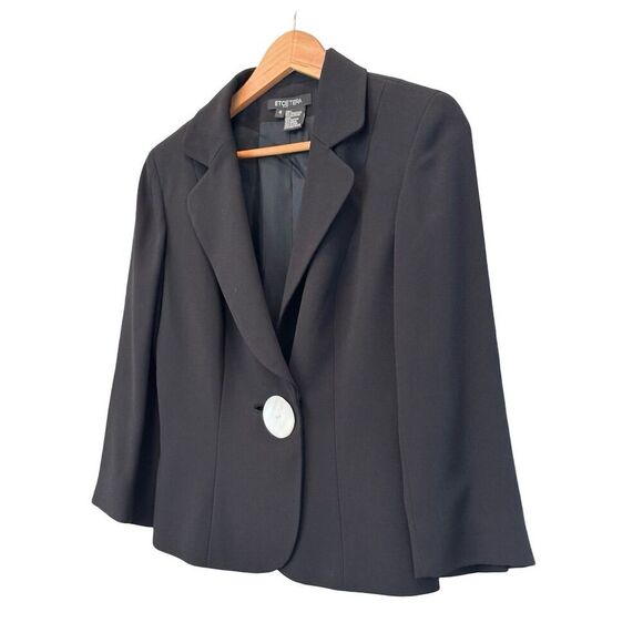 Etcetera Women's Black Blazer Jacket Size 4 - Picture 6 of 10
